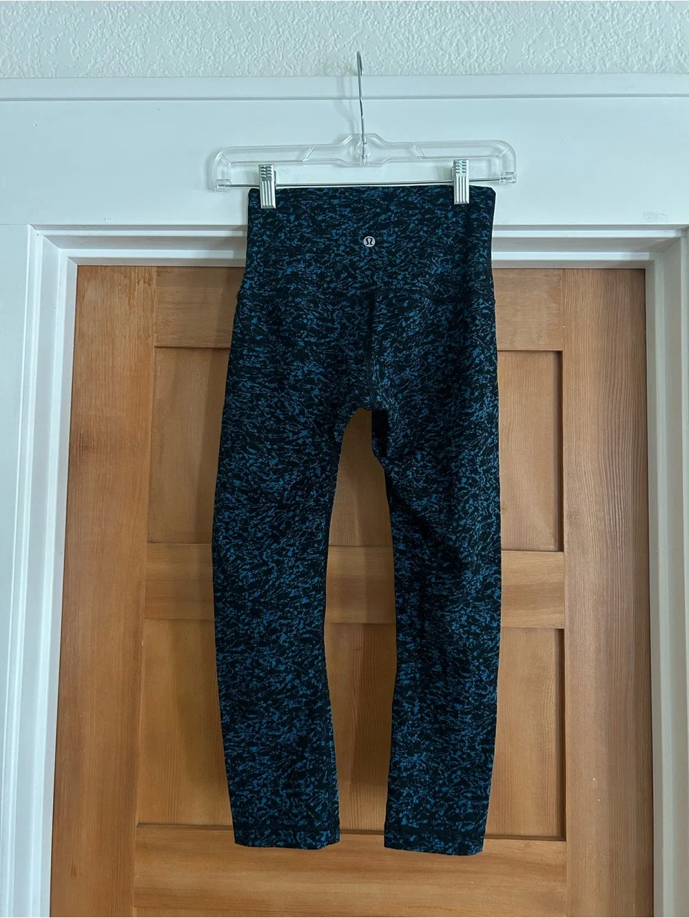 Lululemon Wunder Under High-Rise Leggings Blue Black Print Size 4